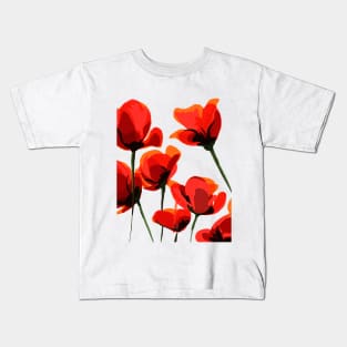 Poppy flowers illustration Kids T-Shirt